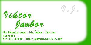 viktor jambor business card